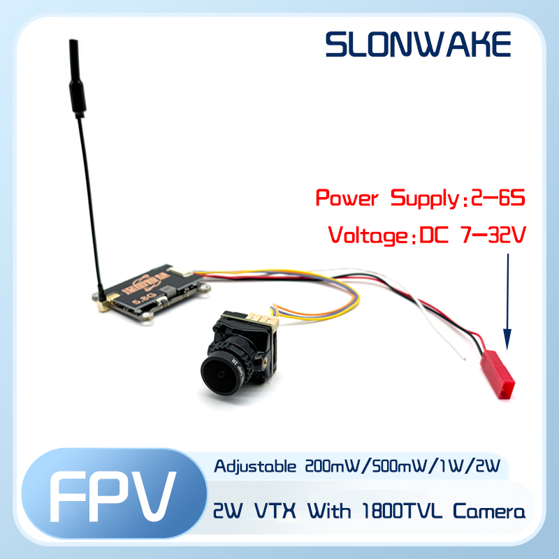 SLONWAKE 5.8G 56CH 2W pemancar - Fpv Drone Quadcopter ulasan dan harga