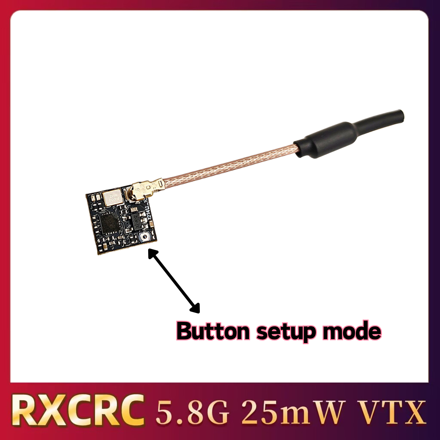 RXCRC 5.8GHz 48CH FPV 25mW Mod - Fpv Drone Frame ulasan dan harga